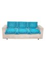 ONLY SOFA COVER | Blue Floral Velvet Sofa Cover 5 Seater | 68 X 26 Inches For Sale