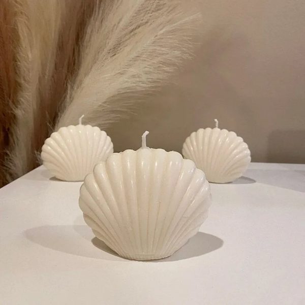 Shell Scented Candles | Set of 2 | 6.4 x 8.1 cm   2.5 x 3.2 inches Online now