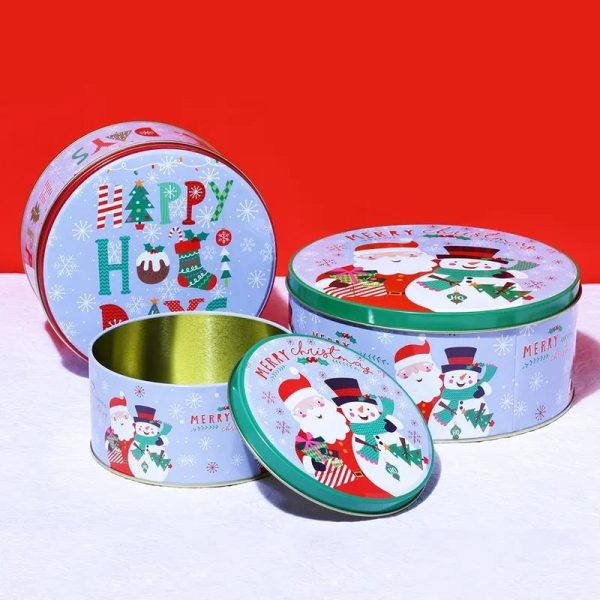 Happy Holidays Round Storage Box | Set of 3 Fashion