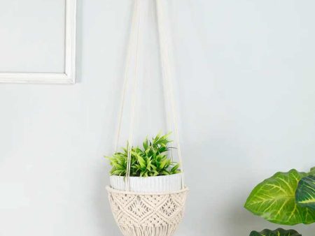 Double Diamond Chain Cotton Hanging Planter Pot Online Sale