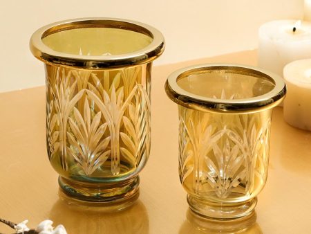 Sparkle Glass Candle Holder | Set of 2 Cheap