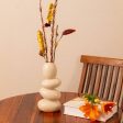 Pebble Ceramic Flower Vase | 4.5 x 2 x 11 inches For Sale