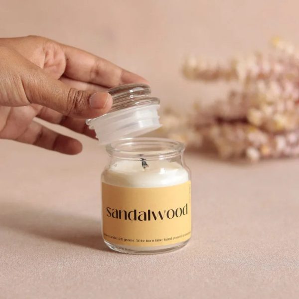 Sandalwood Scented Jar Candle | Single | 5.8 x 8.4 cm   2.3 x 3.3 inches For Discount