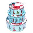 Joyful Santa Round Storage Box | Set of 3 Discount