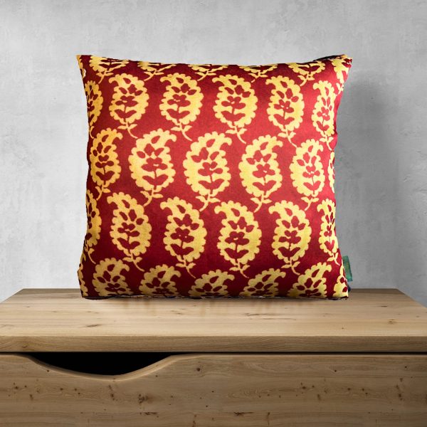 Tusker Paisley Satin Cushion Cover  | 16 x 16 inches Online