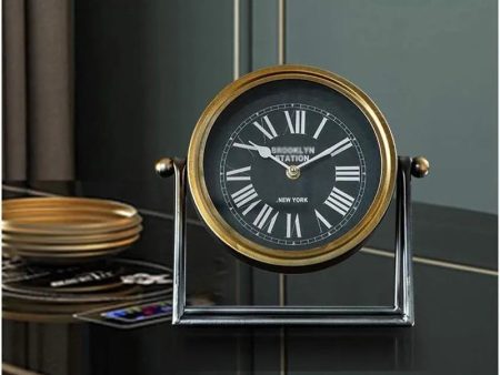 Retro Small Table Clock | 10 x 3 x 10 inches Online now