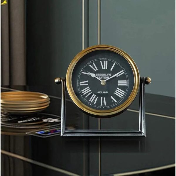 Retro Small Table Clock | 10 x 3 x 10 inches Online now