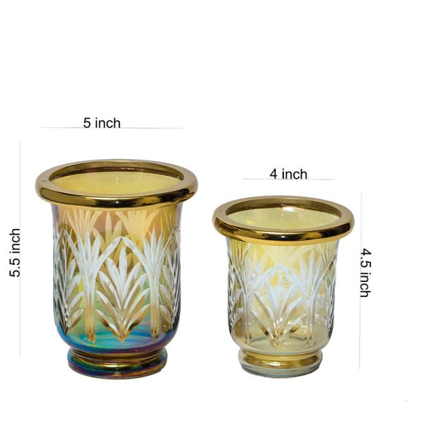 Sparkle Glass Candle Holder | Set of 2 Cheap