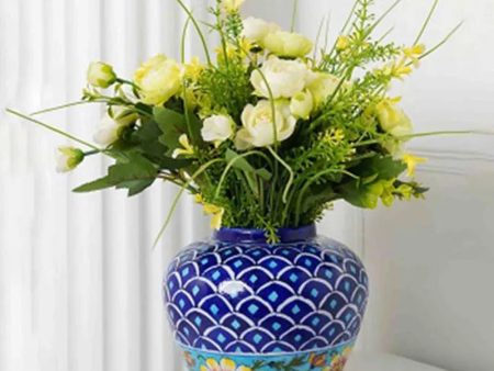 Helianthus Hand Painted Ceramic Vase | 7 x 6 inches Hot on Sale