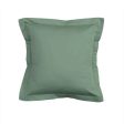 Green Sage Cotton Cushion Cover | Set of 2 | 16 x 16 Inches For Sale