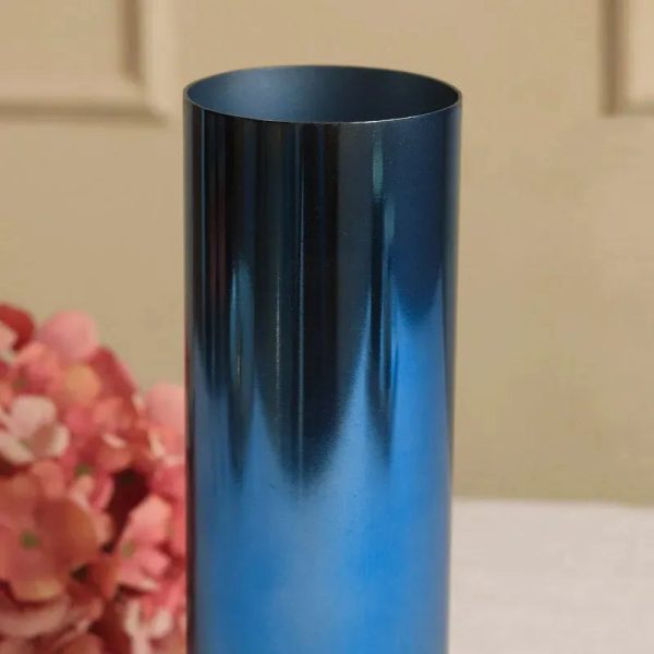 Blue Cylindrical Vase For Discount