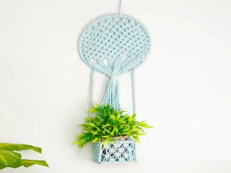 Macrame Square Hanging Balloon Basket | 15x4x24.5 inches Online Sale