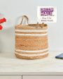 Braided Jute Cotton Basket | 12 Inches Online