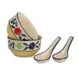 Ceramic Soup Bowls with Spoons | Set of 2 Online Hot Sale