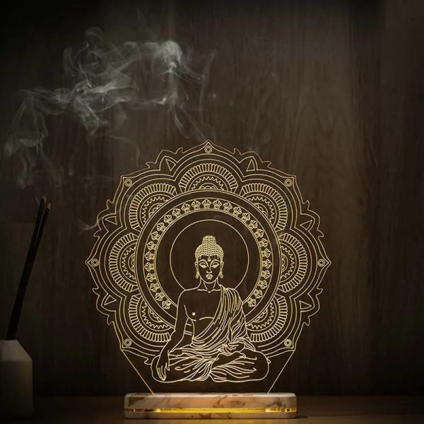 Unique Rechargeable Battery Design Modern Buddha Lamp Discount