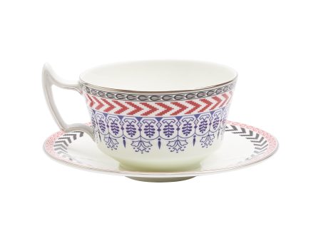 Festive Tea Cup and Saucer Online Hot Sale