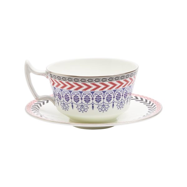 Festive Tea Cup and Saucer Online Hot Sale