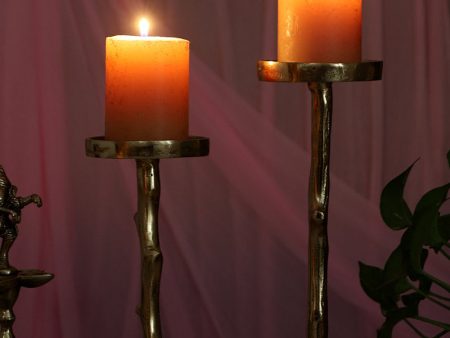 Geo Candle Stand | Gold | Set of 2 | 8 inches & 10 inches Fashion