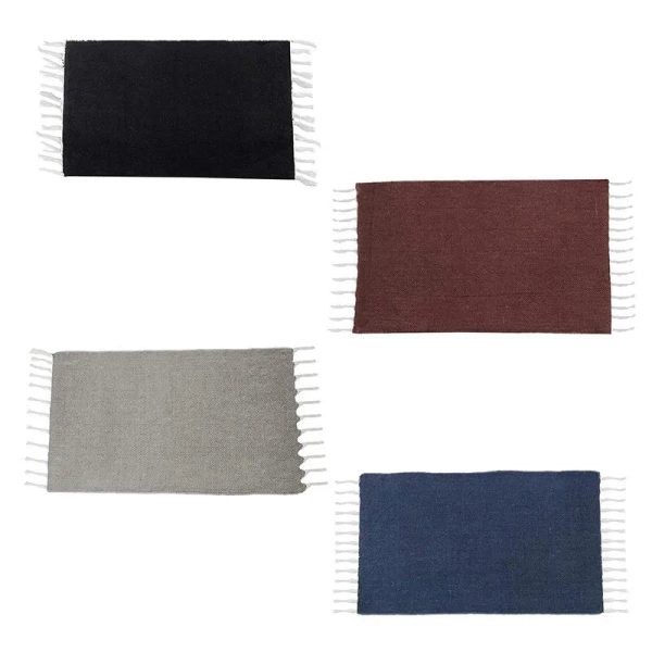 Plain Cotton Dhurrie | Floormat | Set of 4 | 30x18  Inches Online