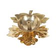 Maple Brass Leaf Design Diya | Golden | 4 x 3 inches Fashion