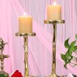 Geo Candle Stand | Gold | Set of 2 | 8 inches & 10 inches Fashion