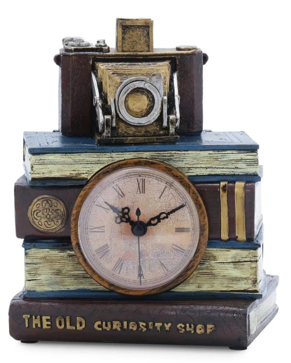 Library Camera Tabletop Clock Showpiece | 6 x 5 x 7 inches on Sale