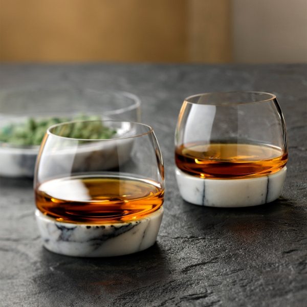 Chill Whiskey Tumbler with Marble Base Hot on Sale