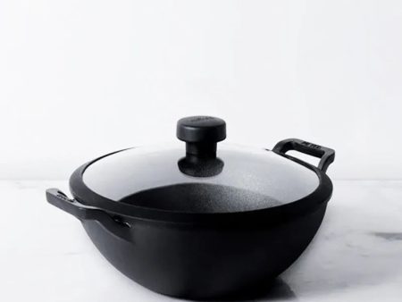 Meyer Deep Cast Iron Kadai Wok With Glass Lid | Safe For All Cooktops | 2 Ltr Sale