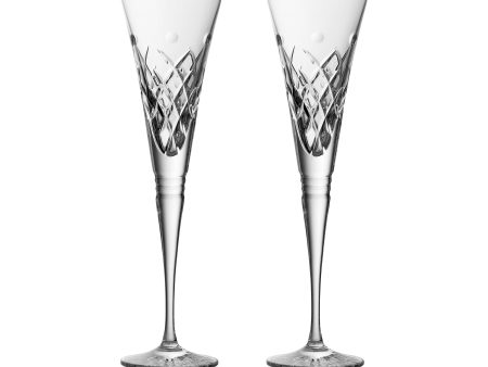 Winter Wonders Holly Flute Glass (Set of 2) Online now