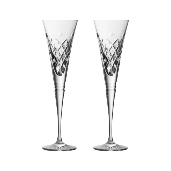 Winter Wonders Holly Flute Glass (Set of 2) Online now