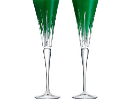 New Year Firework Flute Glass (Set of 2) Hot on Sale