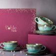 Pastel Green Cups & Saucers Gift Box | Set of 4 Sale