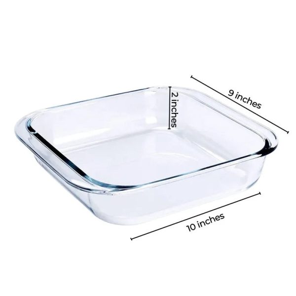 Borosilicate Glass Square Baking Dish | 1.7 L, 900 ML Online Sale