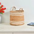 Braided Jute Cotton Basket | 12 Inches Online