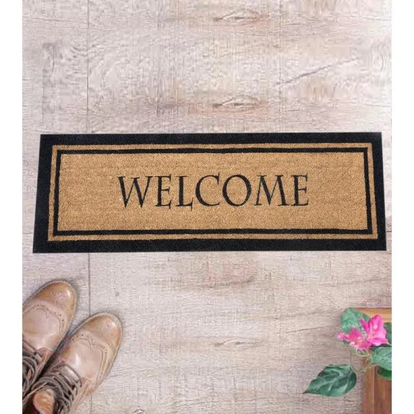 Welcome Printed Rubber Coir Door Mat | Multiple Designs Fashion