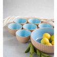 Blue Dessert Bowls Set | Set of 1 Serving Bowl & 6 Dessert Bowls on Sale