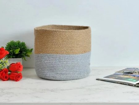 Jute Cotton Basket For Discount