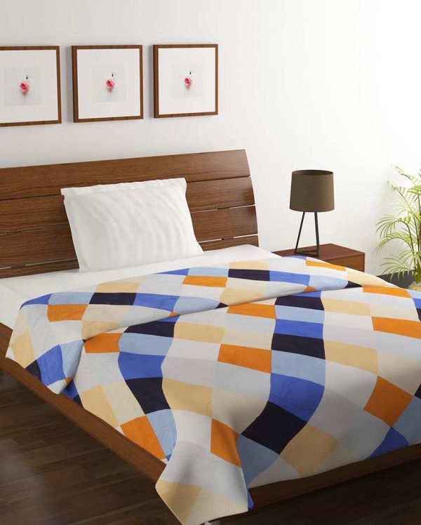 Big Check Printed Polycotton Comforter | Single Or Double Size  | 90 x 108 Inches , 90 x 108 Inches Discount