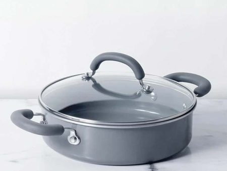 Meyer Anzen Ceramic Coated Cookware Sauteuse With Lid | Safe For All Cooktops | 2.85 Ltr Supply