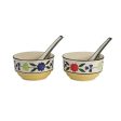 Ceramic Soup Bowls with Spoons | Set of 2 Online Hot Sale