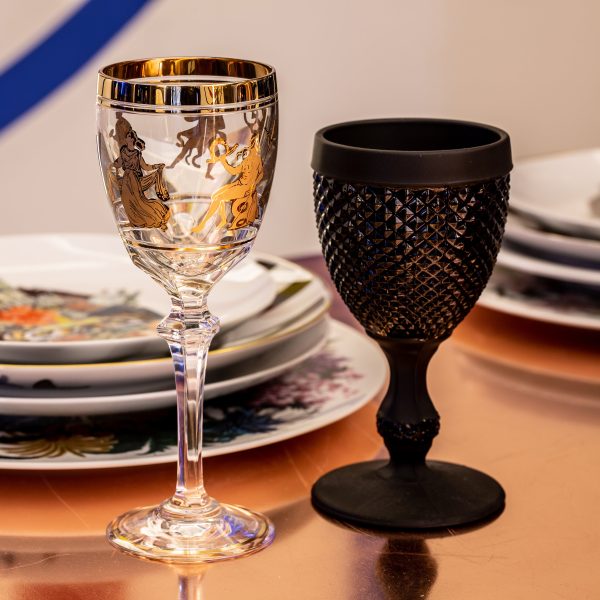 Bicos Bicolor Wine Water Goblet Online now