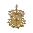 Golden Double Lotus Layered Design Urli Diya For Sale