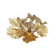 Maple Brass Leaf Design Diya | Golden | 4 x 3 inches Fashion