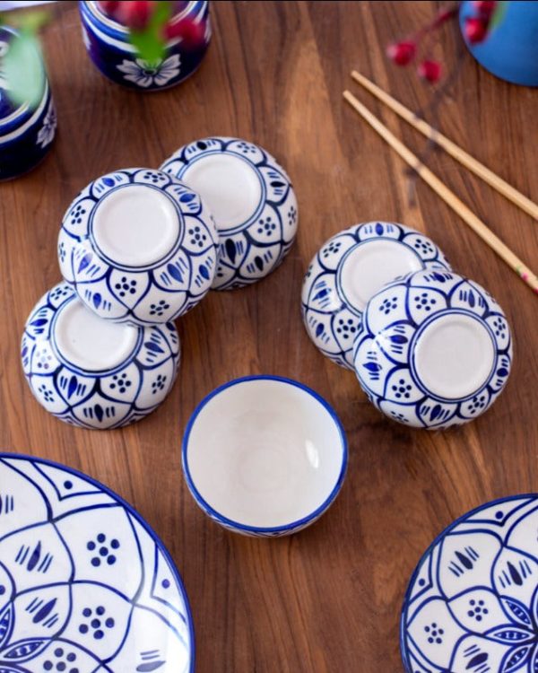 Ariadne Ceramic Handcrafted Serving Bowls | Set Of 6 on Sale