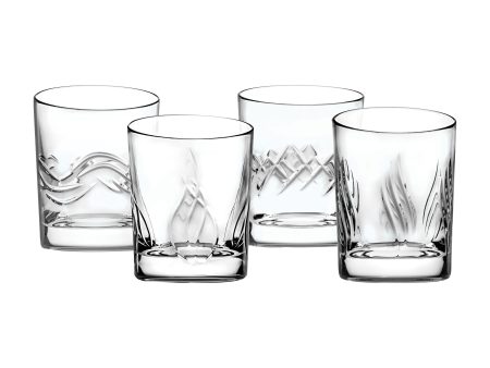 Elementos Old Fashion Glass (Set of 4) Online Sale