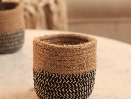 Black Zigzag Basket | Multiple Sizes Hot on Sale