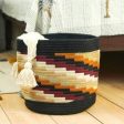 Jacquard Jute Multicolor Storage Basket | 12x12 inches Sale