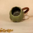 Sage Pumpkin Ceramic Coffee Mug With Brown Handle Online Hot Sale