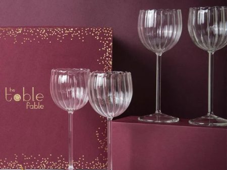 Rose Wine & Champagne Glasses  | Set of 4 Online Sale