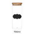 Glass Bamboo Lid Air Tight Jar | 700 ml | Set of 2 Online